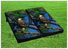 Bald Eagle CORNHOLE BEANBAG TOSS GAME w Bags Game Boards Digital Set 1031