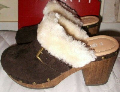 faux fur clogs