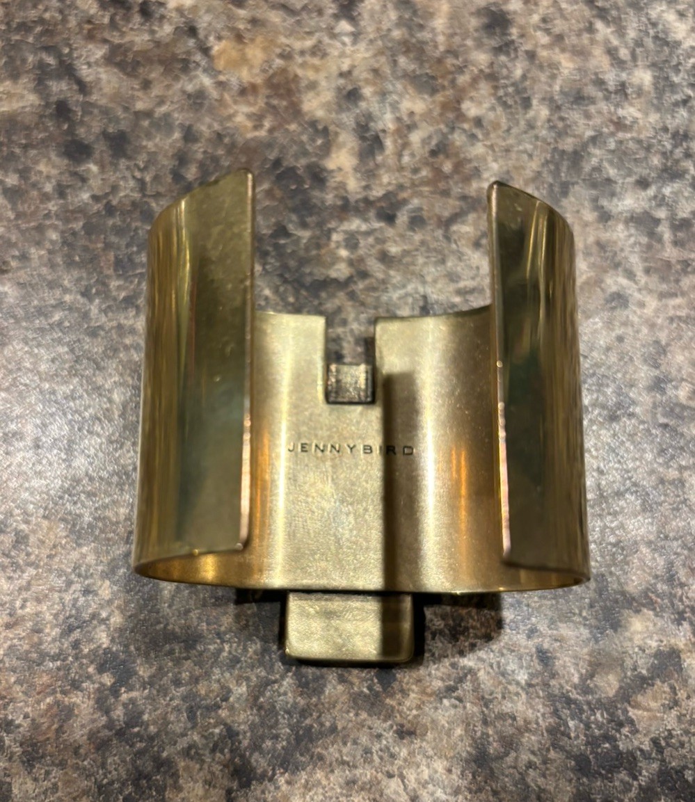 JENNY BIRD Cutout Gold Toned Cuff Bracelet • Size S •