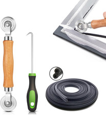 Screen Repair Kit/Tool, Screen Roller Tool, Steel Roller with Bear, 32 Ft Spline