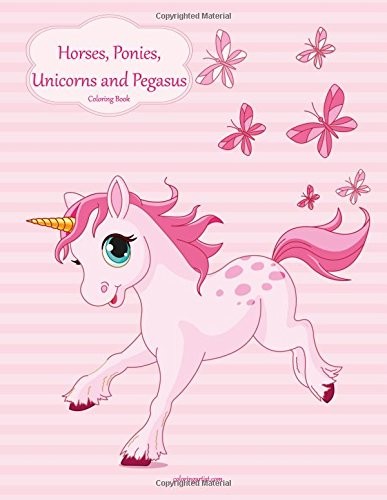 Horses, Ponies, Unicorns and Pegasus Coloring Book 1 by Snels, Nick New<-
