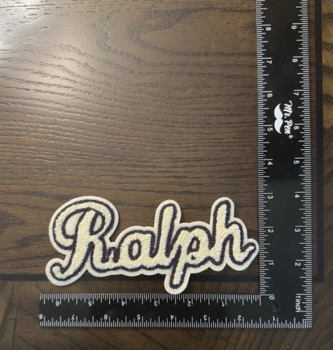 White Embroidered Ralph Logo Polo Patch