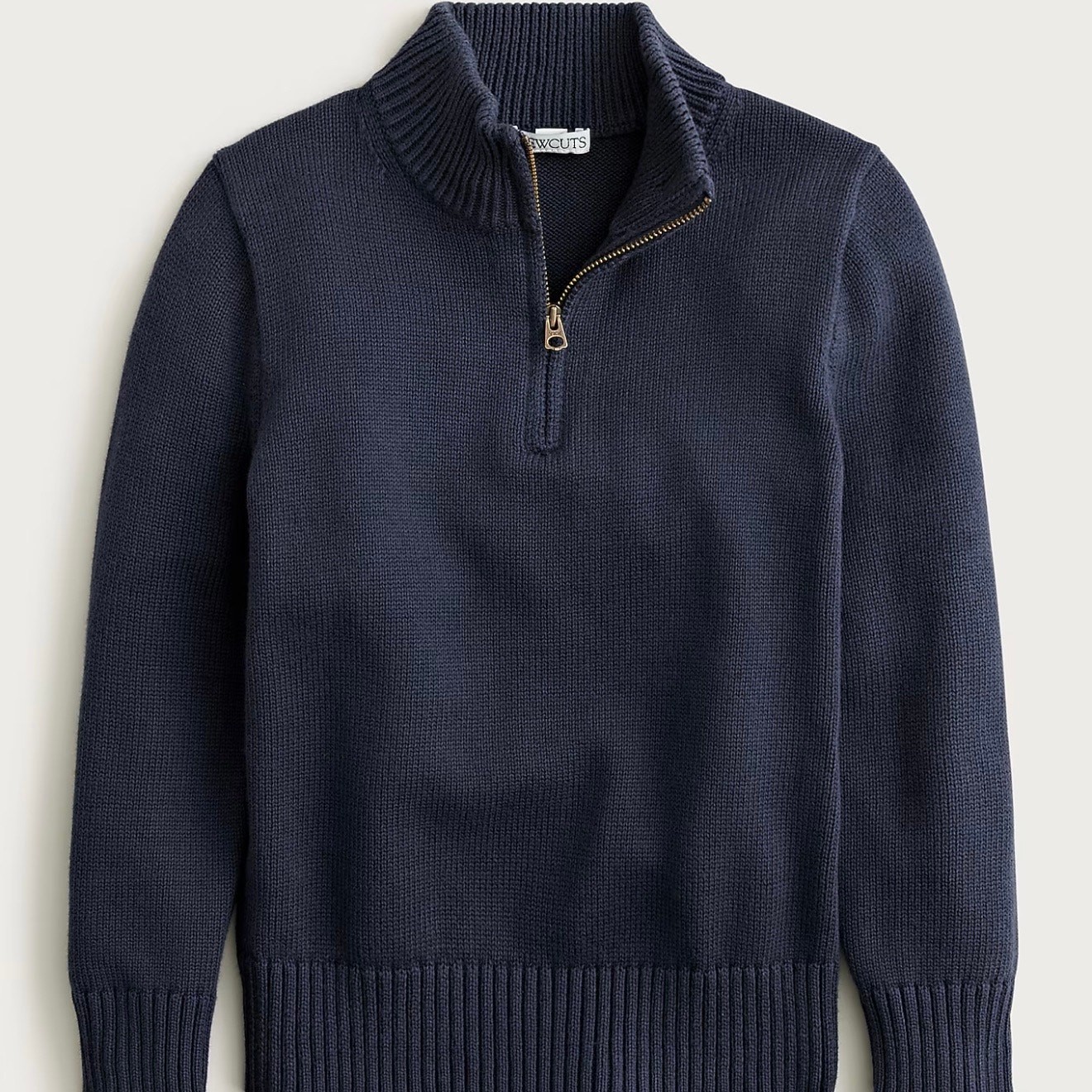Crewcuts J Crew Kids Heritage 100% Cotton Quarter Zip Sweater XL 12/13  Navy