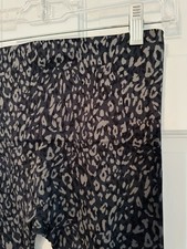 SPANX Black and Gray Animal Print Leggings Size M