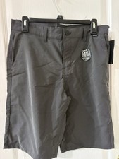 NWT Hurley Boys H2O-DRI Performance Shorts Black Size 20 XL Pockets Stretch New