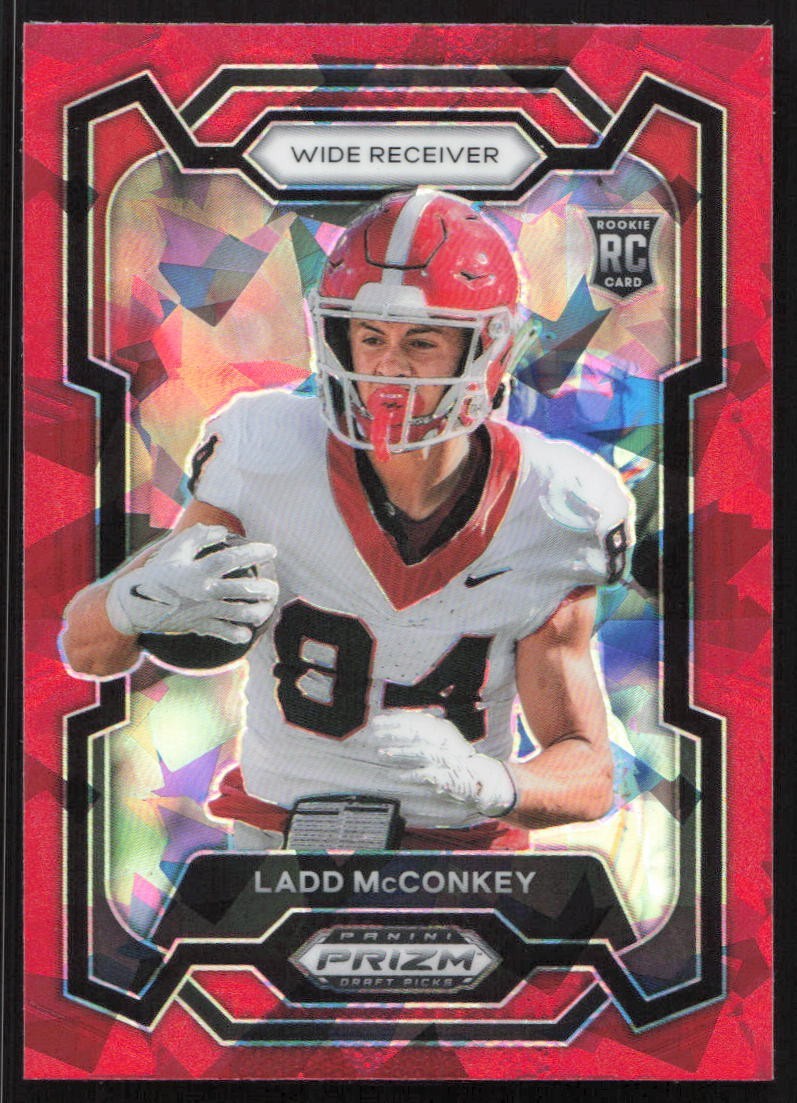 2024 Panini Prizm Draft Picks - Ladd McConkey #180 Red Ice Prizm (RC)