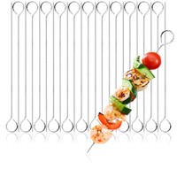24X SchaschlikspießE Aus Edelstahl - 24 Cm Lange FleischspießE - Bbq