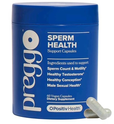 Preggo Sperm Health for Capsules Men for Sperm Count and Motility, 60 Vegan Caps