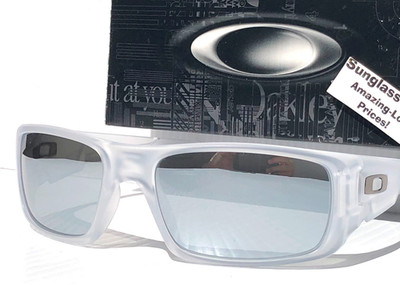 Oakley Crankshaft Matte Clear POLARIZED Galaxy Chrome Mirror