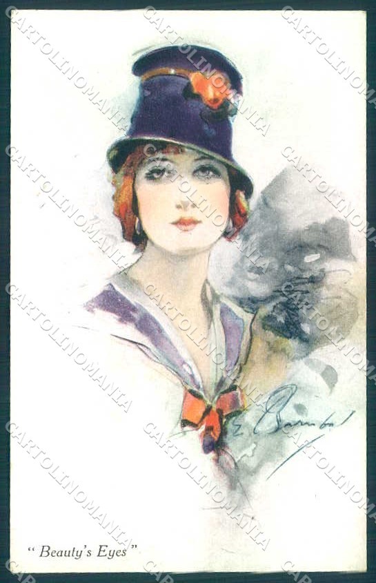 Artista Firmato Barribal Fashion Glamour Lady Beauty Eyes Serie 1043 pz VK9493