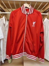 LIVERPOOL FOOTBALL CLUB LARGE RED TRACK JACKET CASUAL SWEATER ACTIVE ZIP UP MENS