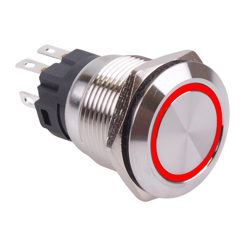 RGB Latching 19mm Vandal Resistant Push Button Switch 12V