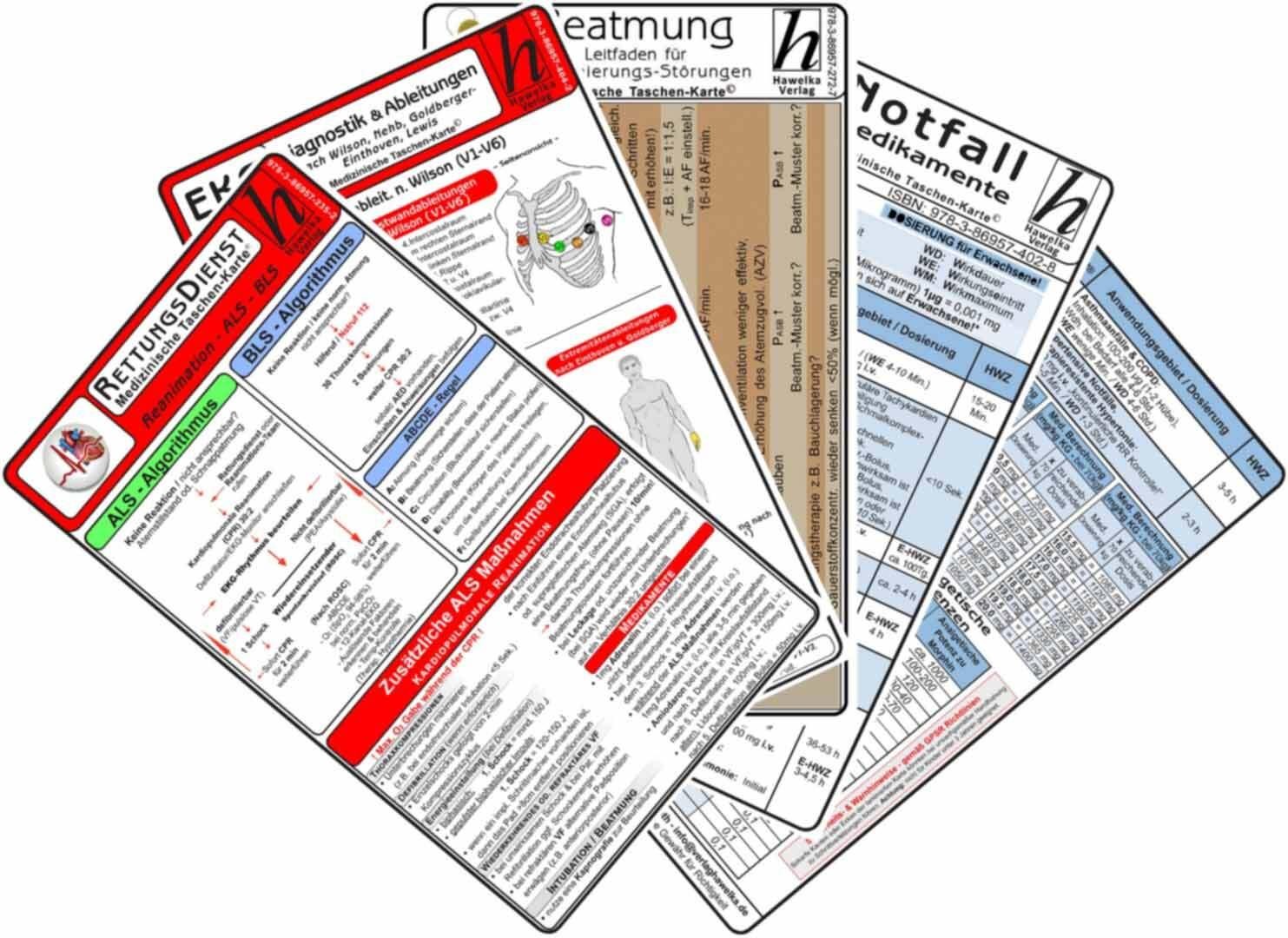 Hawelka Rettungsdienst Karten-Set - Ekg, Herzrhythmusstörungen, Notfallmedikamente, Reanimation, Fachbücher Von Verlag - Bild 2