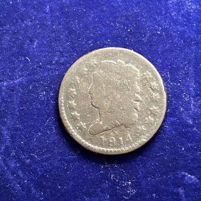 1814 CLASSIC HEAD LARGE CENT QA2048 | eBay
