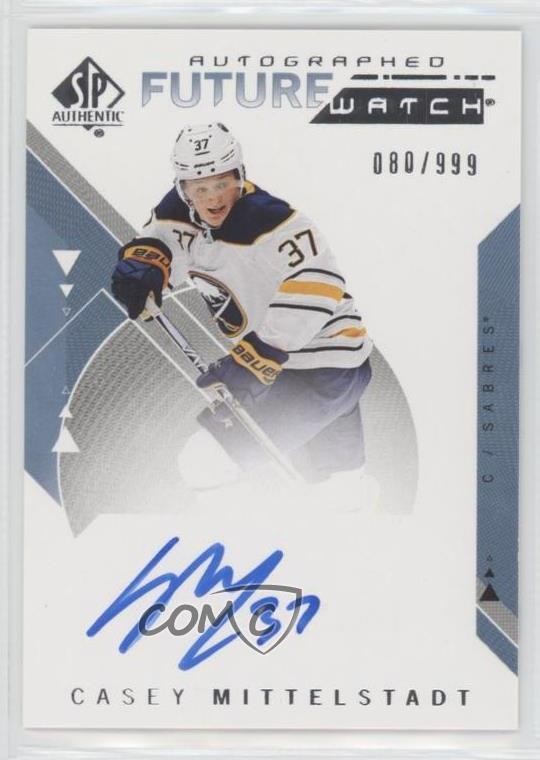 2018 SP Authentic Future Watch 80/999 Casey Mittelstadt #148 Rookie Auto RC 1n7a