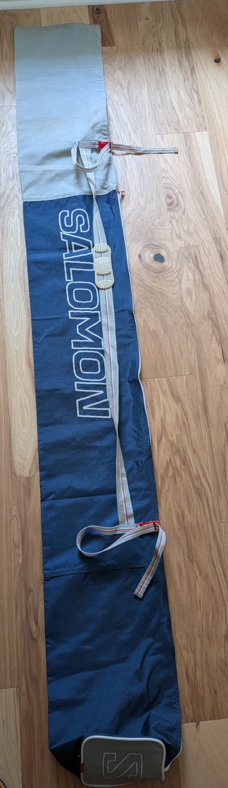 Borsa sci Salomon sci grande logo vintage anni 80 90 grigio blu bianco RARA