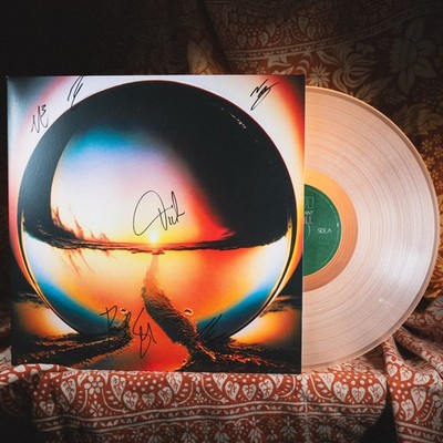SIGNED Cage The Elephant Neon Pill CLEAR vinyl LP autographed melophobia happy