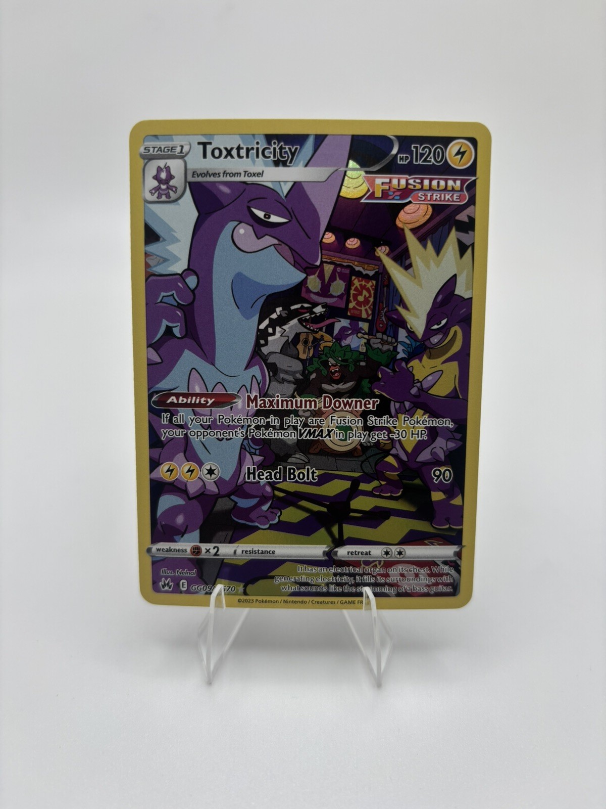 Toxtricity Ultra Rare Pokemon Crown Zenith: Galarian Gallery GG09/GG70 NM
