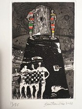 LILIANA SANTANDREA -PEOPLE - ACQUAFORTE ACQUATINTA  PUNTASECCA ORIGINALE FIRMATA