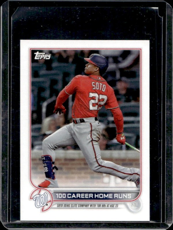 2022 Topps Mini Juan Soto 100 Career Home Runs #US68 Nationals