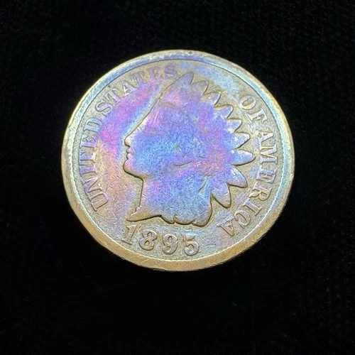 1895 Bronze Indian Head Cent Penny, Album Toned/toner (taken From Dansco Album)