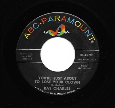 Northern Soul 45 - Ray Charles    You're Just About To Lose  - ABC - Original!