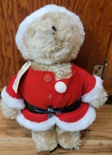 Santa Paddington Bear Vintage Eden Toys 12 Inch Tag 1975 Christmas London Englan