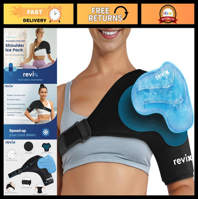 Shoulder Ice Pack Wrap for Rotator Cuff Relief, Reusable Gel Cold Therapy, Flexi