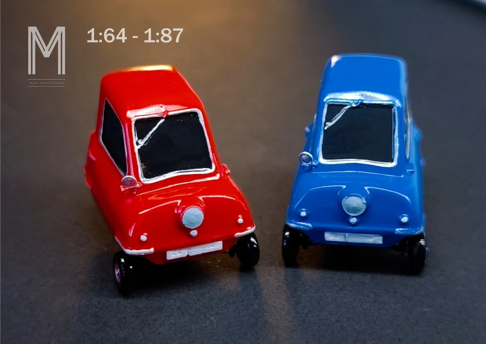 PEEL P50 La plus petite voiture du monde ! 1/64 1/76 1/87 HO diorama miniature - Photo 1/4