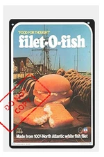 Classic McDONALD'S Filet-O-Fish SANDWICH Retro Ad Fridge MAGNET  4x6