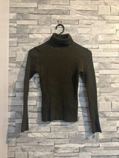 Women’s Primark Dark Green Turtleneck Jumper Size XS