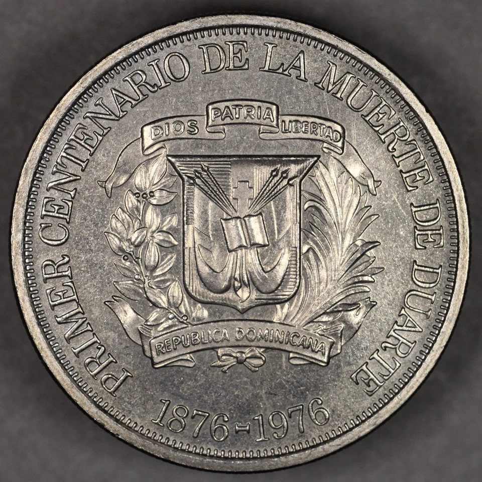 1976 Dominican Republic Peso Duarte - Image 2 of 2