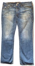 True Religion Ricky Straight Jeans Made in USA Studded 40x33 Y2K