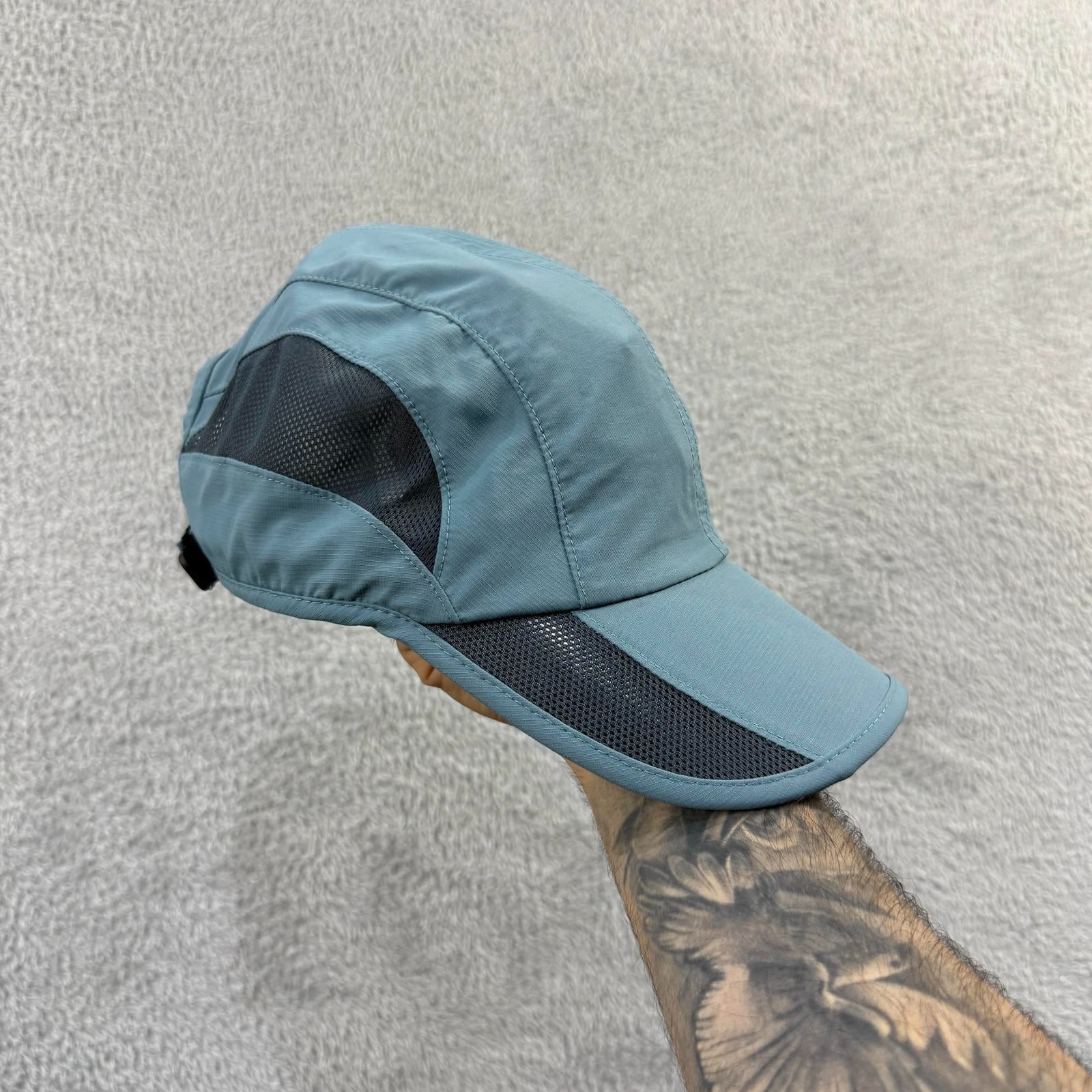 Vintage Gadiemkensd Blue Mesh Panel Adjustable Unstructured Size S/M Runner Cap image 4