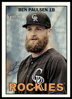 2016 Topps Heritage #332 Ben Paulsen Colorado Rockies NM+