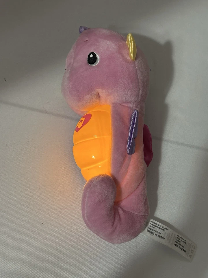 "Felpa Fisher Price 2008 Soothe and Glow Seahorse rosa púrpura animal de peluche 10""" Foto 2 de 4
