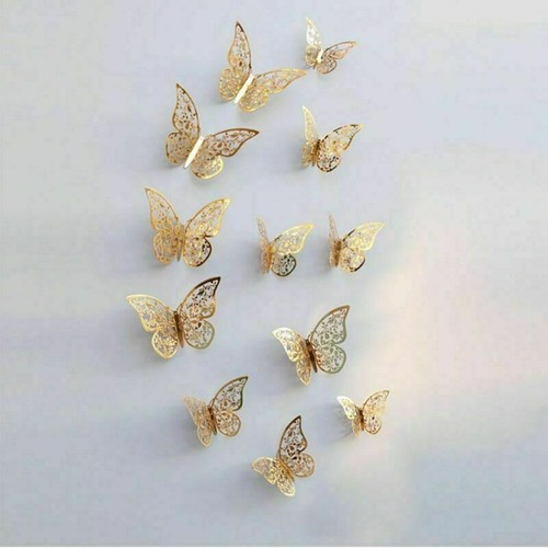 12pcs DIY 3D Butterfly Wall Stickers Art Decal PVC Butterflies Home Room Decor - Picture 19 of 21