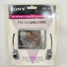 Sony SRF-M30 FM/AM Walkman PLL Stereo Radio Sealed NOS Vintage 90 s