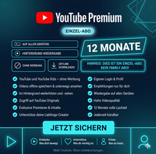 YouTube Premium 12 Monate Abo