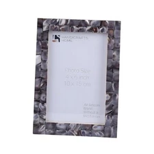 Picture Frame Mother of Pearl Collection- Handcrafted Small Frame 4x6 MOP-GREY