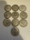 Lot Of 10 ($5 FV) John F Kennedy 40% Silver Half Dollars 1966-1969