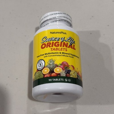 Natures Plus Source of Life Original Tablets - No Iron - 90 Vegetarian EXP 03/28