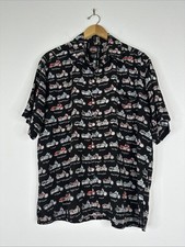 Vintage Harley Davidson Motorcycle Hawaiian Shirt Mens Size XL Made in USA Y2K
