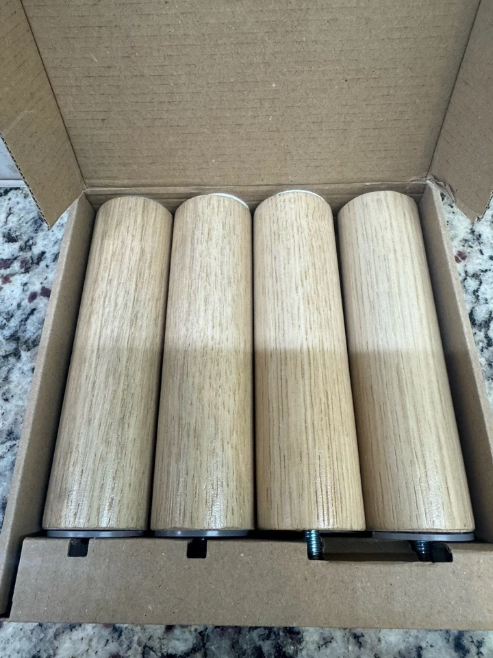 Ikea Morabo 4 Pack Furniture Legs Solid Wood 6 1/4" 204.563.48 New Fast Ship - Image 2 of 2