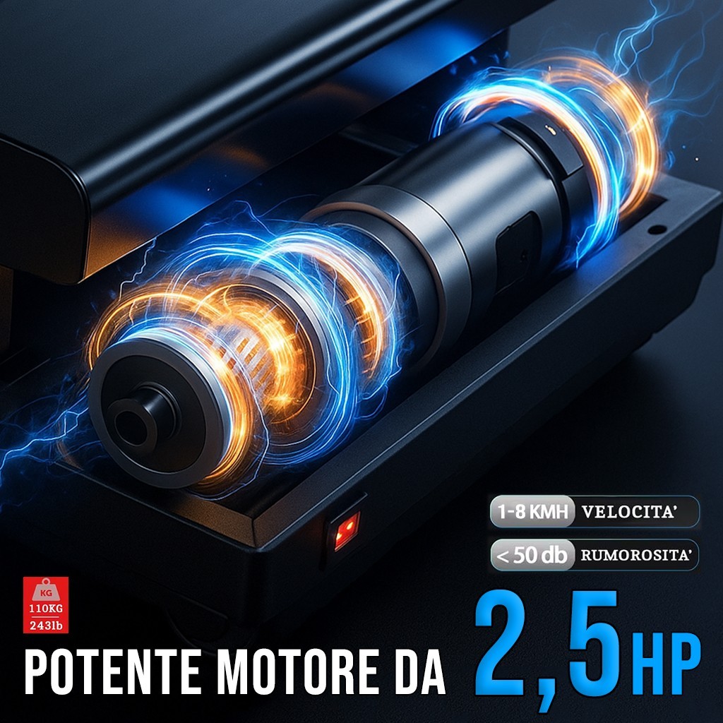 Tapis roulant elettrico inclinabile con Bluetooth foto 6