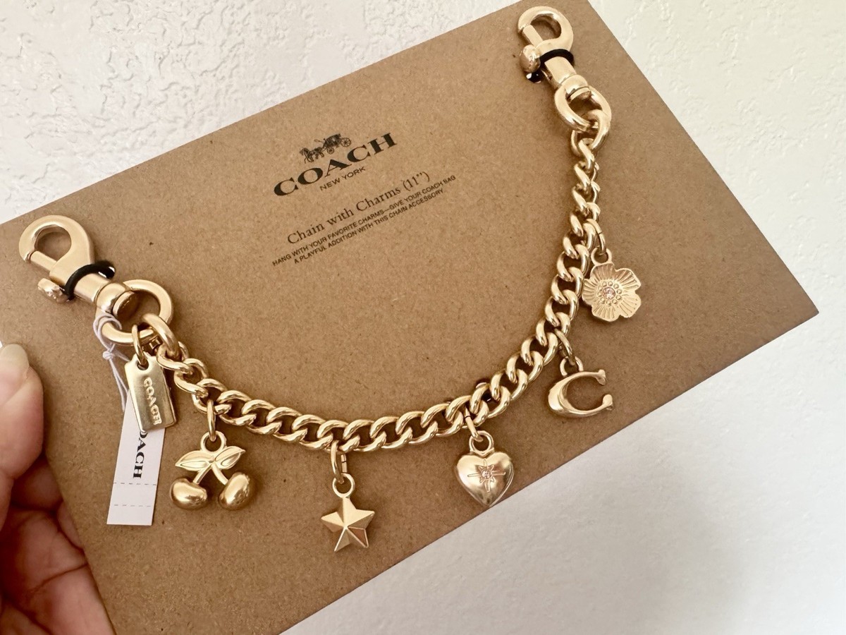COACH コーチ 新品未使用　ゴールド スワッガー チェーン・チャーム COACH Gold Swagger Chain With Charms In Gold CAX00 NWT | eBay