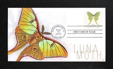 2025 Luna Moth Stamp FDC: Design #1/3:  Cachets Ciccolella