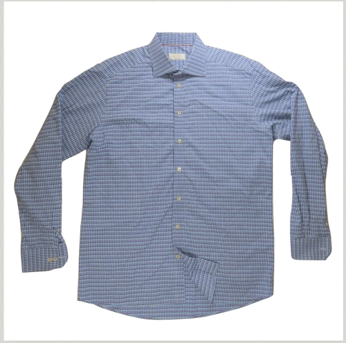 ETON Sweden Mens Shirt 17 Contemporary Fit Plaid Aqua Blue Designer Dress Dapper - Imagen 7 de 7