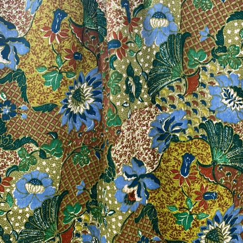 Vintage Valance Ethnic Blue Green Boho Cotton 9 ft Wide 12 inches Long Excellent