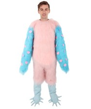 Plush Pink Flamingo Costume for Unisex Oversized Mask or Full Suit Bundle